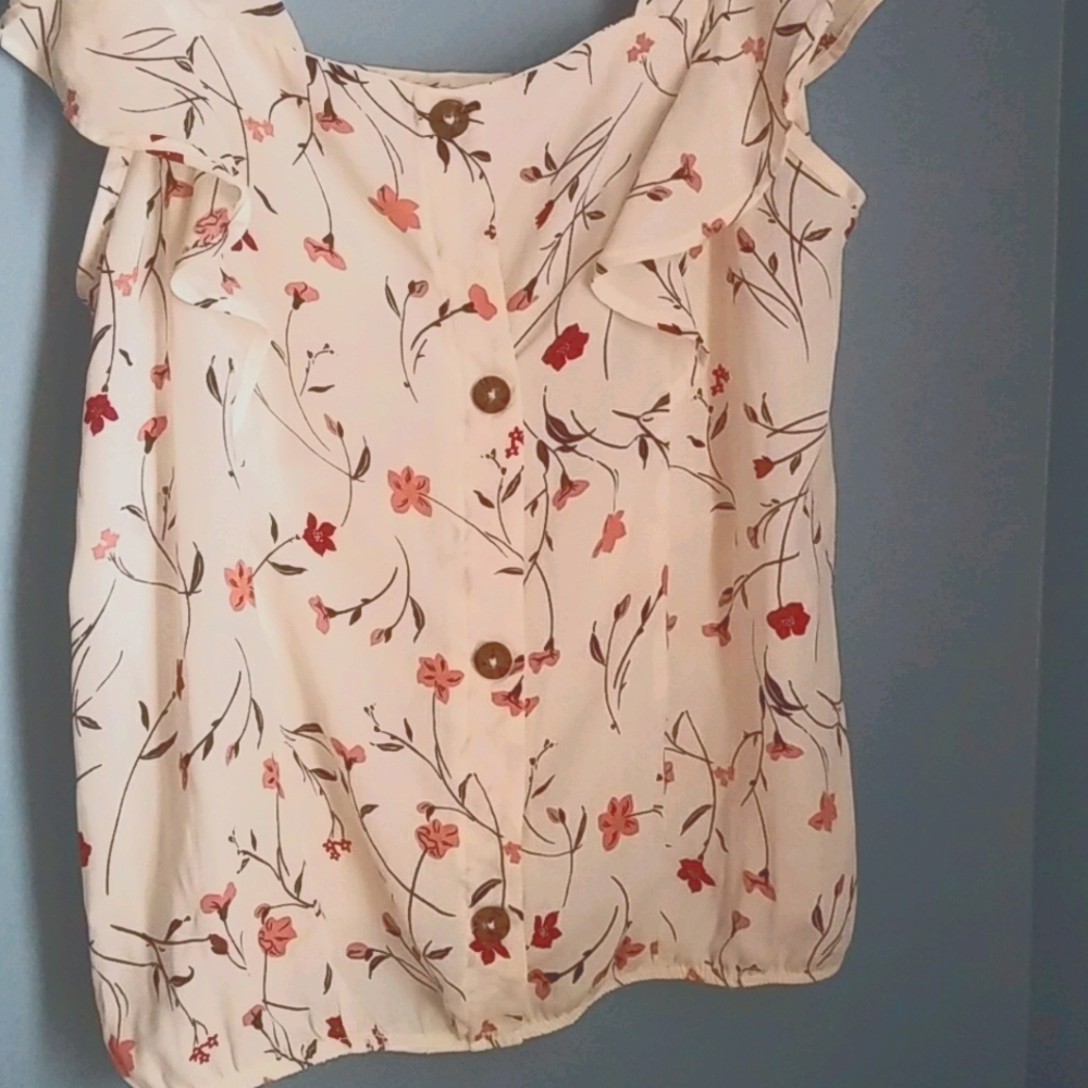 White floral top